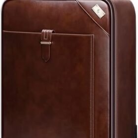 LUXURY LEATHER LUGGAGE 24 (BROWN)