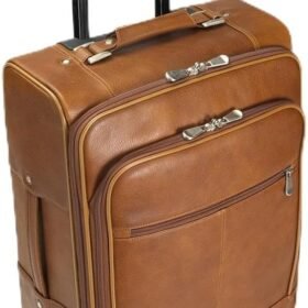 The Rolling Leather Laptop Carry On - Tan