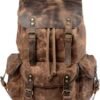 Waterproof Waxed Canvas Hiking Travel Backpack for 15 Inch Laptop