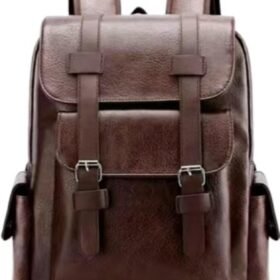 Vintage Style Waterproof Leather Travel School Backpack
