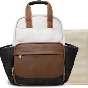 Women’s PU Leather Travel Laptop Backpack 15.6 Inch