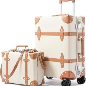 Large Capacity Hardside Suitcase Set with ,Luxury Vintage Style Maletas De Viaje, for Men And Women Carry On Luggage Set