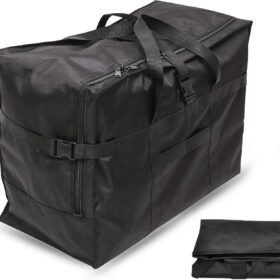 Extra Large Duffle Bag for Travel  Foldable Overnight Bag 900D Durable Carry on Travel Duffle Bags for Camping/Moving/Air Delivery/Tent/Christmas Decoration Storage