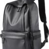 Women’s PU Leather Laptop Backpack Purse for Work and Travel