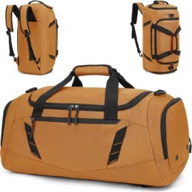 Travel Duffle Bag Sports Gym Duffel bag, Brown, 22 Inches, 6819 Travel Duffle Bag Backpack