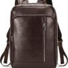 Lightweight Unisex PU Leather Commuter Backpack